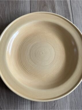 Pfaltzgraff Yellow Ceramic Dinner Plate - Subtle Concentric Design